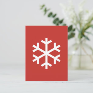 Postal Cartão de Natal Floco de Neve