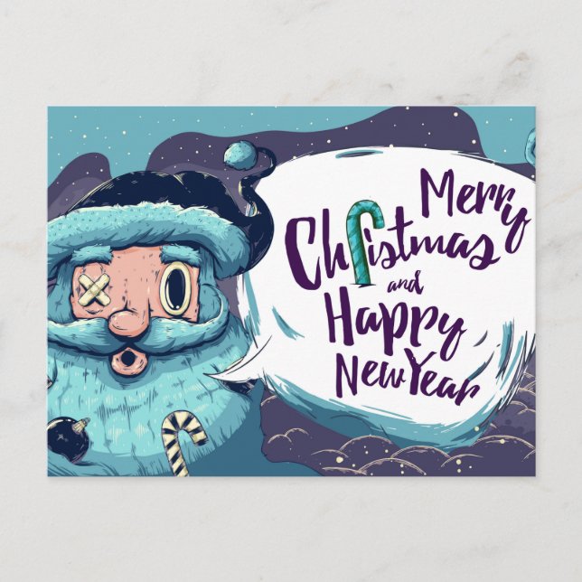 Postal Cartão de Natal Fofo (Frente)