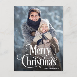 Postal Cartão de Natal FOTOGRÁFICO Moderno Feliz Natal