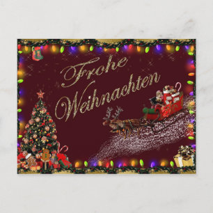 Postal Cartão de Natal Frohe Weihnachten
