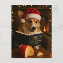 Cartão de Natal 'Imposto sobre Queijo' do Corgi