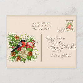 Postal Cartão de Natal Minimalista Alegre e Brilhante
