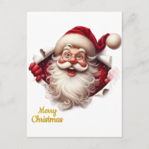 Postal Cartão de Natal Minimalista Árvore de Arte Linea