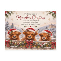 Cartão de Natal Moo-veloso – Natal de Vaca das Ter