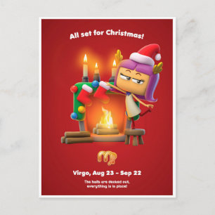 Postal Cartão de Natal para Virgem