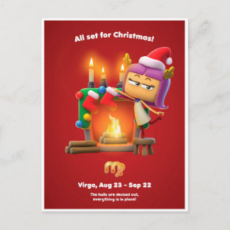 Postal Cartão de Natal para Virgem