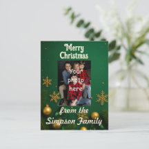 Cartão de Natal personalizado com foto da família