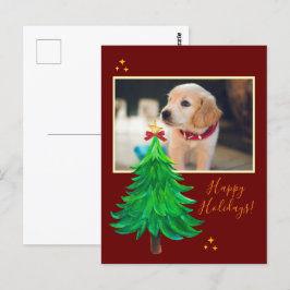 Postal cartão de NATAL personalizado com FOTO de cachorro