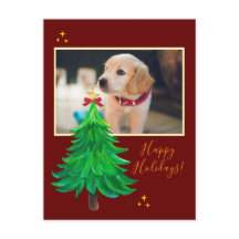 cartão de NATAL personalizado com FOTO de cachorro