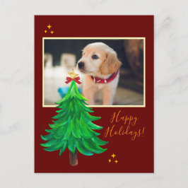Postal cartão de NATAL personalizado com FOTO de cachorro