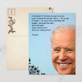 Postal Cartão de Natal personalizável de Biden
