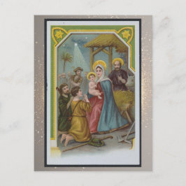 Postal Cartão de Natal Religioso Vintage
