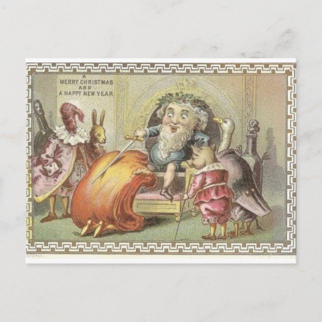 Postal Cartão de Natal Sir Loin (Frente)