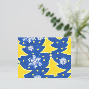 Postal Cartão de Natal Ucraniano Winter Wonderland