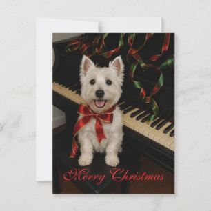 Postal Cartão de Natal Westie