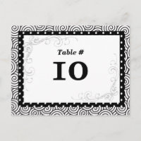 Cartão de Número de Tabela para Eventos Especiais