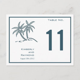 Postal Cartão de Número de Tabela Tropical de Palmeiras A
