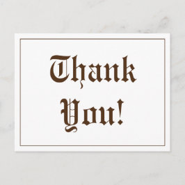 Postal Cartão de "Obrigado!" Nostálgico