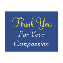 Cartão de "Obrigado pela Sua Compassividade" Cláss