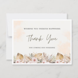 Postal Cartão de Obrigados de casamento | Elegante