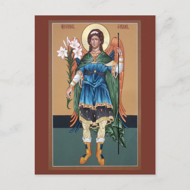 Postal Cartão de Oração Archangel Gabriel (Frente)