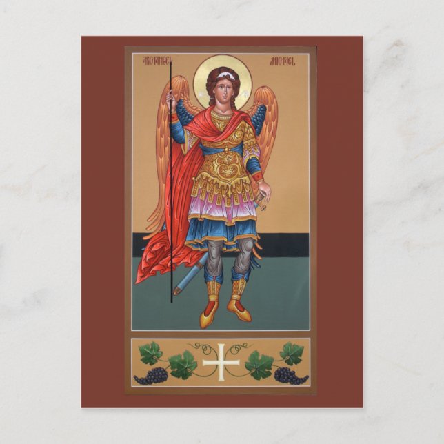 Postal Cartão de Oração Archangel Michael (Frente)