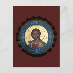 Postal Cartão de Oração Cristo Pantocrator