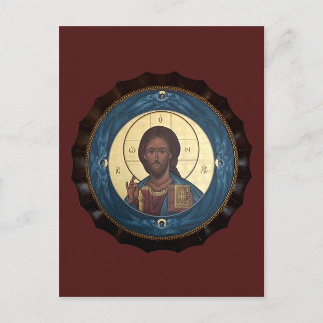 Postal Cartão de Oração Cristo Pantocrator (Frente)