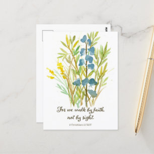 Postal Cartão de Oração da Escritura 'Caminhamos pela Fé'