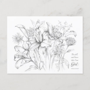 Postal Cartão de Oração das Escrituras do Salmo 46:10 Fiq