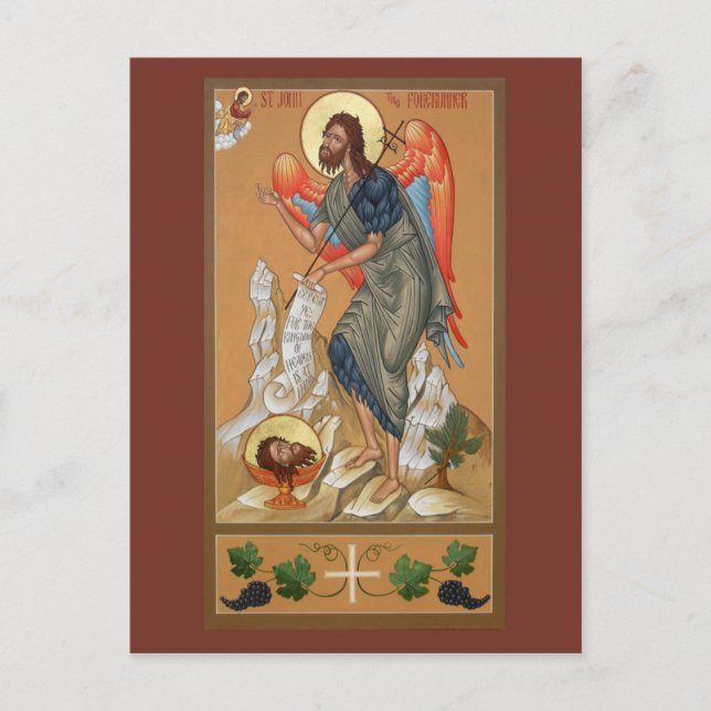 Postal Cartão de Oração de S. João o Precursor (Frente)