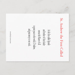 Postal Cartão de Oração de São André