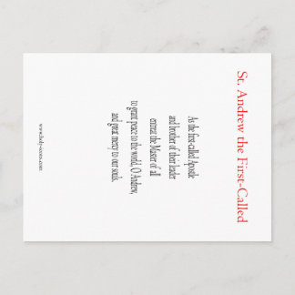 Postal Cartão de Oração de São André