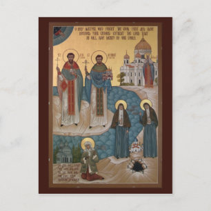 Postal Cartão de Oração dos Mártires e Tolos por Cristo