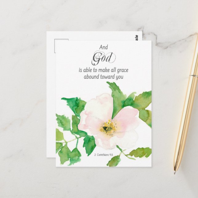 Postal Cartão de Oração Escritura da Bíblia Primrose 2 Co (Frente/Verso In Situ)