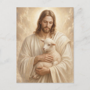 Postal Cartão de Oração Funerária Bom Pastor Jesus