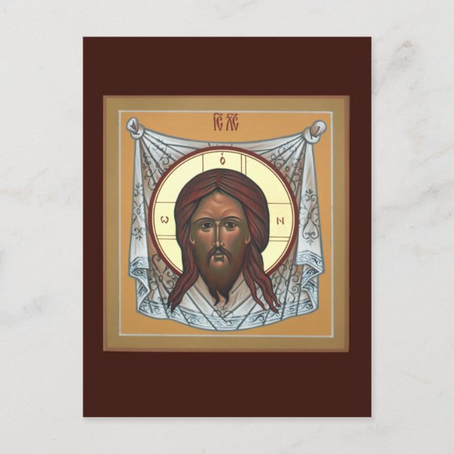 Postal Cartão de Oração Mandylion (Frente)