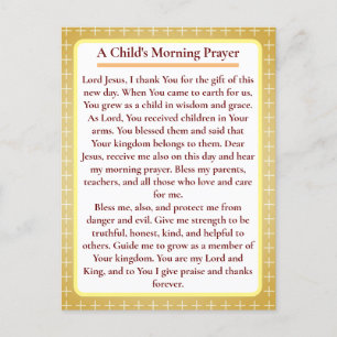 Postal Cartão de oração para crianças ortodoxo