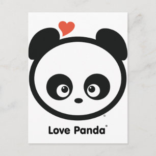 Postal Cartão de Panda® do amor