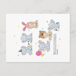 Postal Cartão de Parabéns para Bebê Recém-Nascido