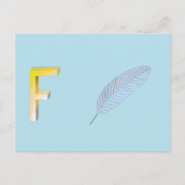 Postal Cartão de Pena