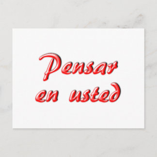 Postal cartão de Pensando em Você