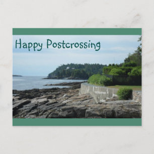 Postal Cartão de Postcrossing do trajeto da costa