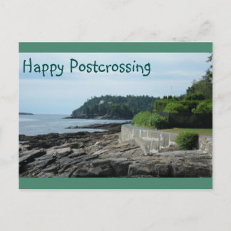 Postal Cartão de Postcrossing do trajeto da costa