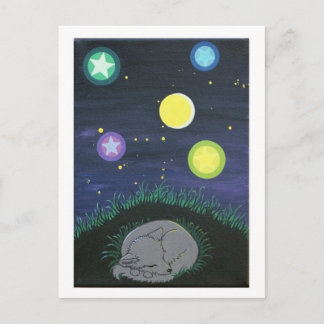 Postal cartão de posto aconchegante de arte
