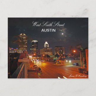Postal Cartão de Posto Austin da Sexta Rua Ocidental