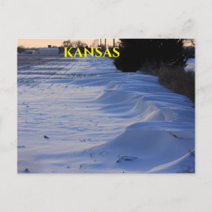 POSTAL CARTÃO DE POSTO BANCO DE NEVE DO PAÍS KANSAS.