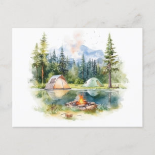 Postal Cartão de Posto Campanha de Aquarela