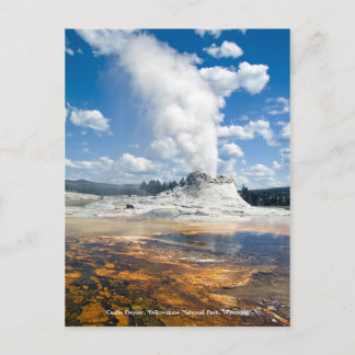 Postal Cartão de posto - Castle Geyser