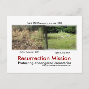 Postal Cartão de posto~~Cemitério do Brick Mill